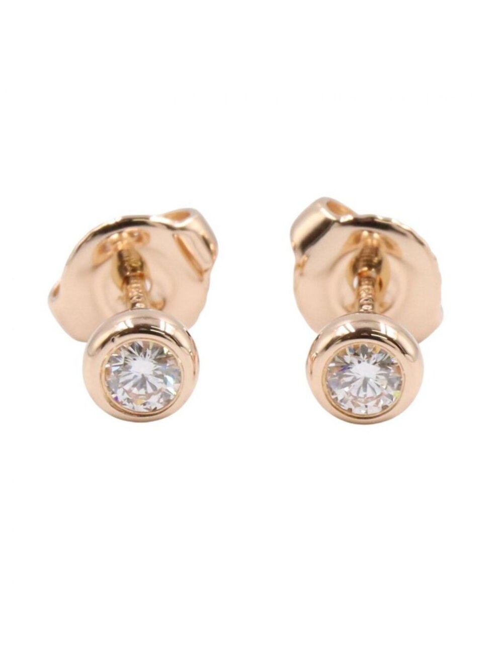 Tiffany & Co Earrings by the Yard 18k Pink Gold Diamond